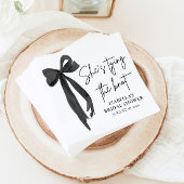 Zwarte strik zij knoopt de knoop bruids douche servet