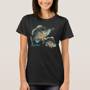 Zwarte strikdas Bluegill vissen  Panvis Jig Fly Fi T-shirt