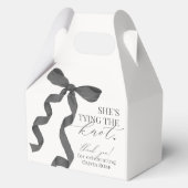 Zwarte strikdoos huwelijksfeest cadeau bedankdoosjes (Voorkant)