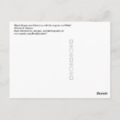 Zwarte Stripes en Chevrons met Monogram op wit Briefkaart (Achterkant)