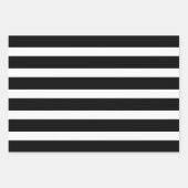Zwarte Stripes patroon aangepaste achtergronden Inpakpapier Vel (Voorkant)
