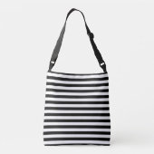 Zwarte Stripes, rode Apple, speciaal leraar Crossbody Tas (Achterkant)