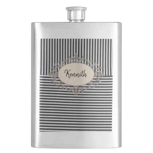 Zwarte stripfles flacon (Voorkant)