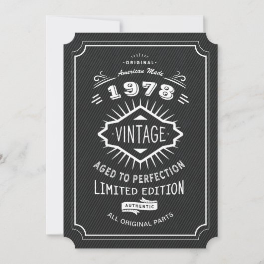 Zwarte Stropdas  40e verjaardag Kaart (Voorkant)