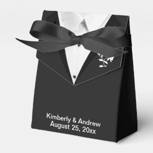 Zwarte Stropdas bruidebruidjes voor cadeaubonen Bedankdoosjes