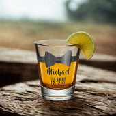 Zwarte stropdas bruidegom vrijgezellenfeest shotgl shot glas