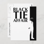 zwarte stropdas : ernstig silhouet briefkaart (Voorkant / Achterkant)