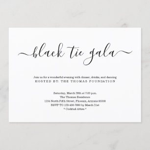 Zwarte Stropdas Gala Kaart