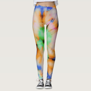 Zwarte stropdas kleurstof, Grungy . Leggings