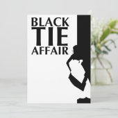 zwarte stropdas : mooie silhouette kaart (Staand voorkant)