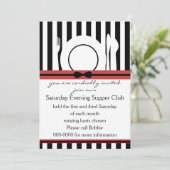 Zwarte Stropdas Supper Club Kaart (Staand voorkant)