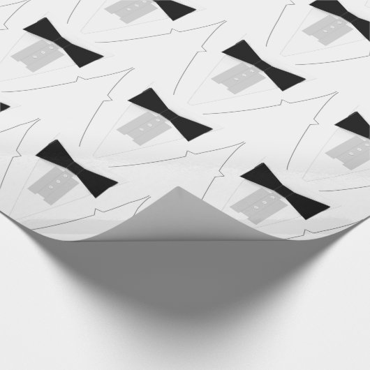 Zwarte Stropdas Tuxedo Cadeaupapier (Hoek)