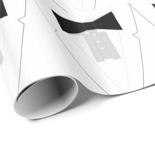 Zwarte Stropdas Tuxedo Cadeaupapier (Rol Hoek)