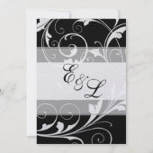 Zwarte Stropdas Wedding-uitnodigingen Kaart (Achterkant)