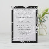 Zwarte Stropdas Wedding-uitnodigingen Kaart (Staand voorkant)