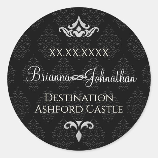 Zwarte Stropdassen Envelop Stickers (Voorkant)