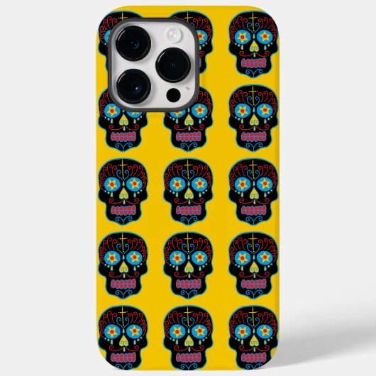 Zwarte Suiker Schedel Case-Mate iPhone Case (Achterkant)