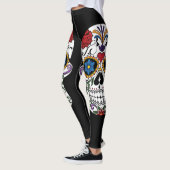 Zwarte Suikerschedel Leggings (Links)