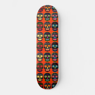 Zwarte suikerschedel skateboard