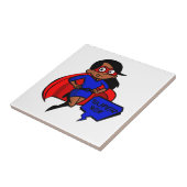 zwarte supermoeder tegeltje (Zijkant)