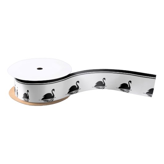 Zwarte Swan en Zwarte Stripes Lint (Spoel)