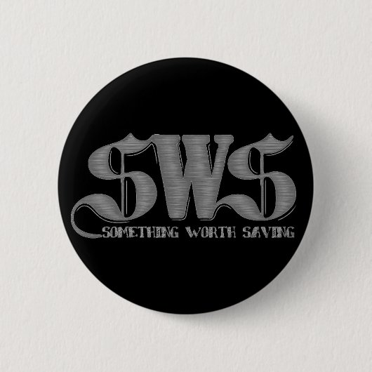 Zwarte SWS-Button Ronde Button 5,7 Cm (Voorkant)