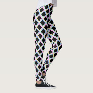 Zwarte symmetrische diamanten met gradiënt Lijsten Leggings