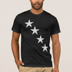 Zwarte t-shirt van het man met diagonale sterren