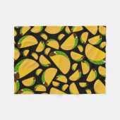 Zwarte tacos fleece deken (Voorkant (Horizontaal))