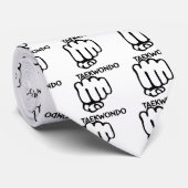 zwarte taekwondo stropdas (Opgerold)