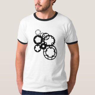 Zwarte tandwielen t-shirt