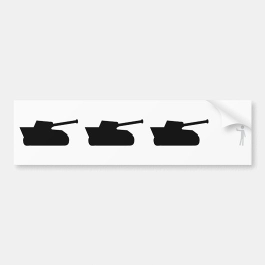 zwarte-tankpictogram bumpersticker (Voorkant)