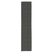Zwarte Tartan Schotse Strepen Tafel Runner Korte Tafelloper (Voorkant)