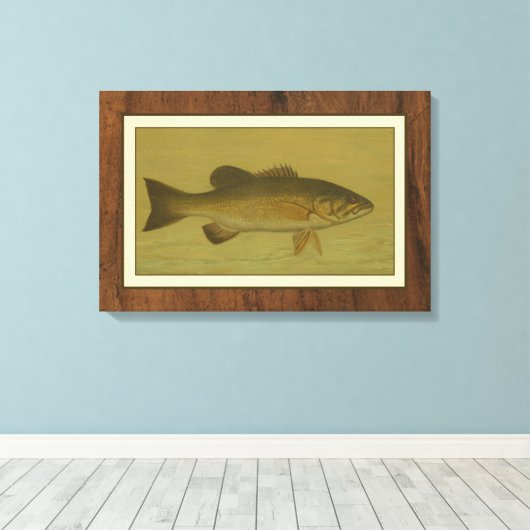 Zwarte tas op een groene achtergrond canvas afdruk (Insitu (Houten vloer))