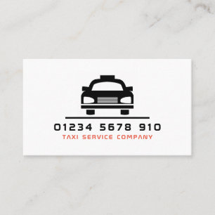 Zwarte Taxi Cab Logo, prijslijst Visitekaartje