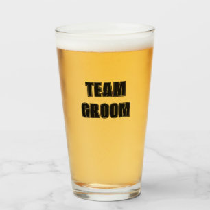 Zwarte Team Bruidegom Bachelor Party Glas