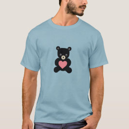 Zwarte teddybeer met hart Shirt