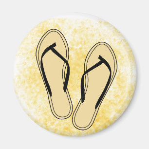 Zwarte Teenslippers Magnet Magneet