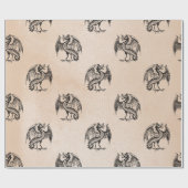 Zwarte tekeningen op Tan Cadeaupapier (Vlak)