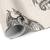 Zwarte tekeningen op Tan Cadeaupapier (Rol Hoek)