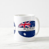 Zwarte tekst Australië Vlag 1788 Koffiemok (Voorkant rechts)
