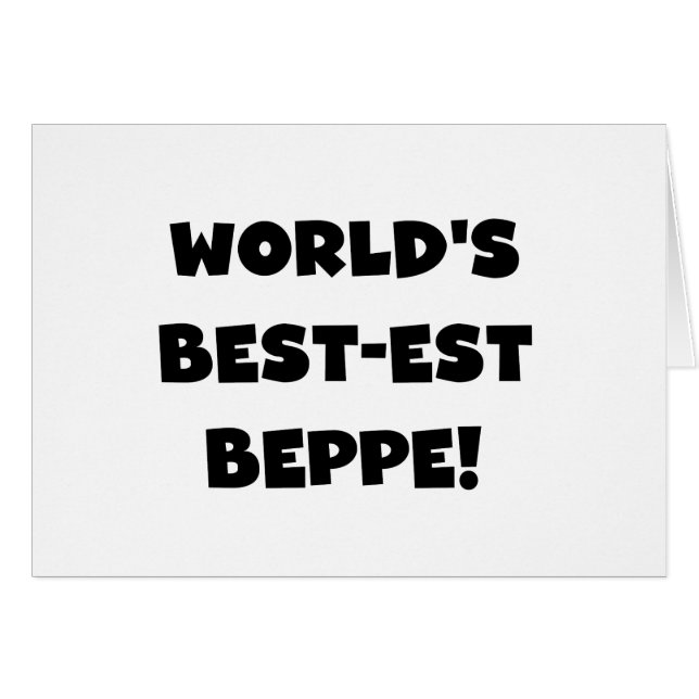Zwarte Tekst Best-est Beppe T-shirts en geschenken (Voorkant Horizontaal)