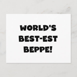 Zwarte Tekst Best-est Beppe T-shirts en geschenken Briefkaart