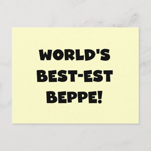 Zwarte Tekst Best-est Beppe T-shirts en geschenken Briefkaart (Voorkant)
