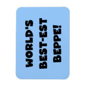 Zwarte Tekst Best-est Beppe T-shirts en geschenken Magneet (Verticaal)