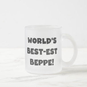 Zwarte Tekst Best-est Beppe T-shirts en geschenken Matglas Koffiemok
