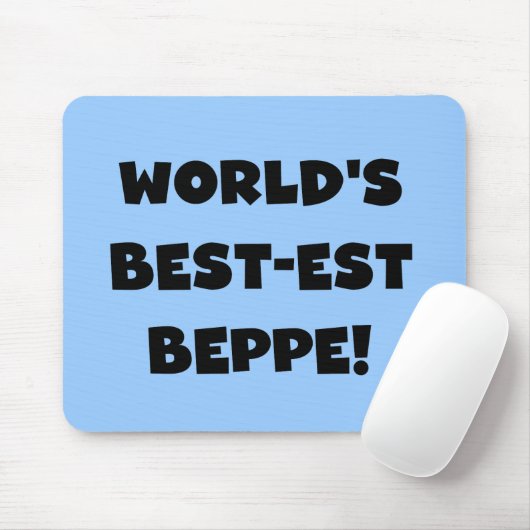 Zwarte Tekst Best-est Beppe T-shirts en geschenken Muismat (Met muis)