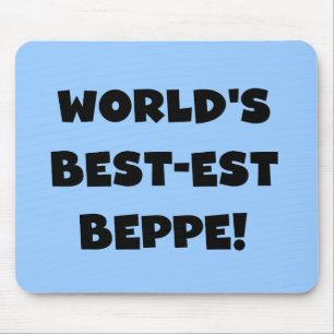 Zwarte Tekst Best-est Beppe T-shirts en geschenken Muismat