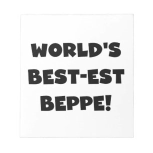 Zwarte Tekst Best-est Beppe T-shirts en geschenken Notitieblok