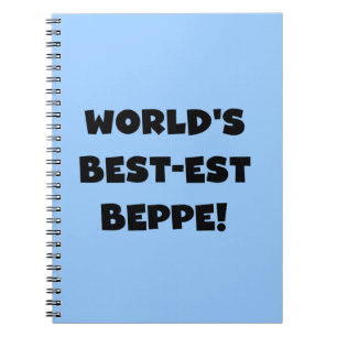 Zwarte Tekst Best-est Beppe T-shirts en geschenken Notitieboek